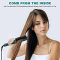2 in 1 Electric Hair Straightener Curler Heating Styling Comb Straightening Brush - Multicolors 909