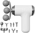 Fascia Gun Massage Device with Three-Head Hit, Six-Speed Intelligent Transmission, White, Professional Deep Tissue Percussion Massager
