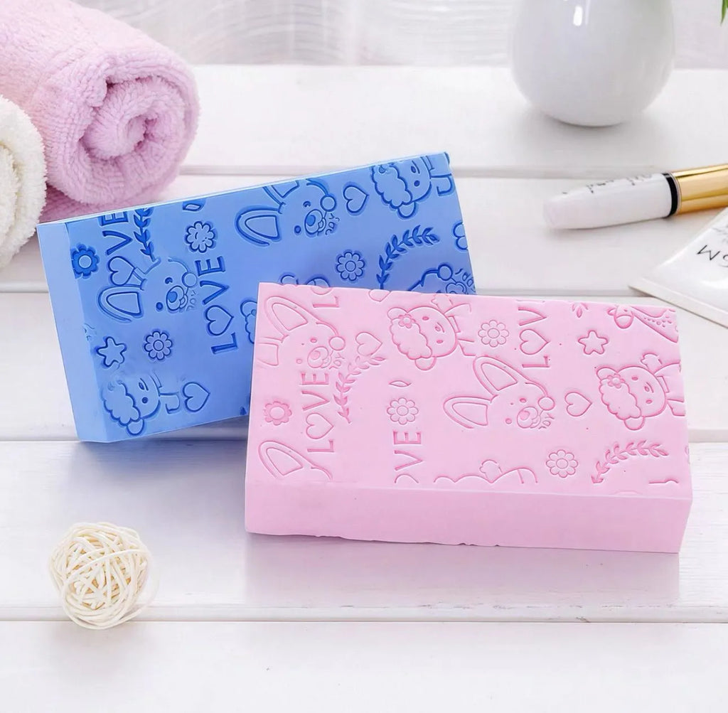 Soft Silicone Body Scrubber Bath Sponge | Gentle Exfoliating Body Brush | Dead Skin Remover | Shower & Bath Massage Scrubber for Smooth Glowing Skin