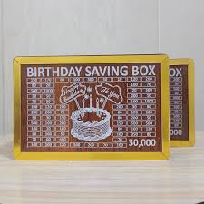 Wooden Birthday Saving Box – 30,000 Rupee Money Saving Challenge Box | Budget Savings Organizer | Gift for Kids & Adults