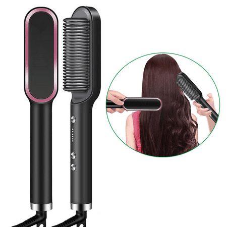 2 in 1 Electric Hair Straightener Curler Heating Styling Comb Straightening Brush - Multicolors 909