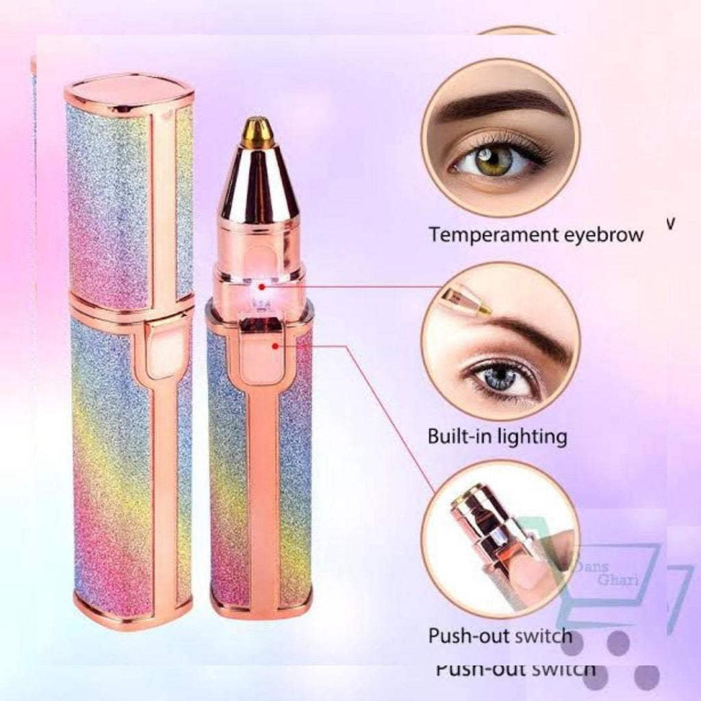 Flawless 2-in-1 Pen Hair Remover Rechargeable Precision Trimmer for Women | Eyebrow Shaper & Facial Hair Remover