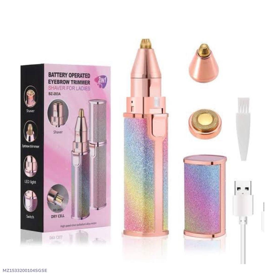 Flawless 2-in-1 Pen Hair Remover Rechargeable Precision Trimmer for Women | Eyebrow Shaper & Facial Hair Remover