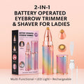 Flawless 2-in-1 Pen Hair Remover Rechargeable Precision Trimmer for Women | Eyebrow Shaper & Facial Hair Remover