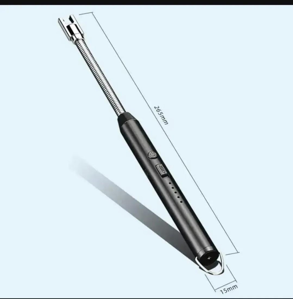 Rechargeable Electric Lighter - Arc Lighter & Igniter With Type-C Charging Port & LED Charging Display - Windproof 360 Bendable Tube - Best For Candle, BBQ, Gas Stove & Camping - Golden/Black/Red/Blue/Silver/Pink