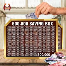 Wooden Birthday Saving Box – 30,000 Rupee Money Saving Challenge Box | Budget Savings Organizer | Gift for Kids & Adults