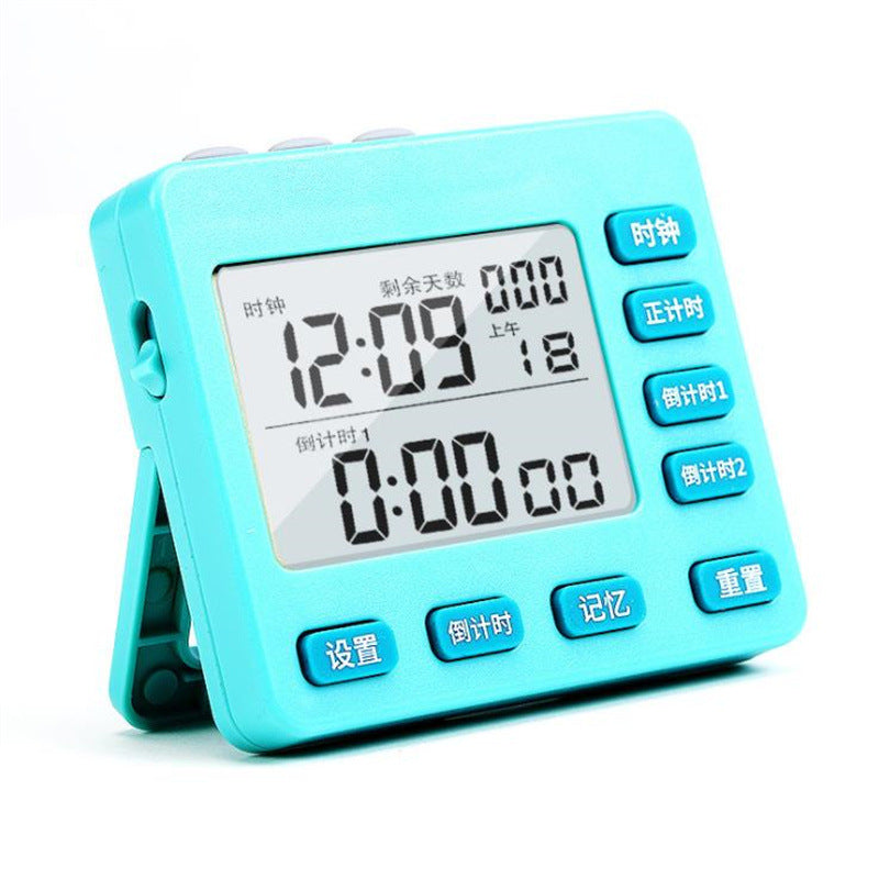 White Digital Timer with Countdown, Clock & Silent Mode – Large Display Timer for Kitchen, Study, Office & Home