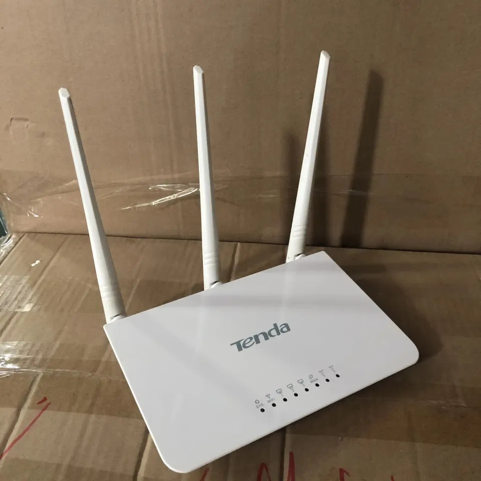 Tenda F3 Wireless WiFi Router 300Mbps Speed Home Use Wi-Fi Range Extender WISP Repeater Long Range 3 Antennas Tenda Router adapter included