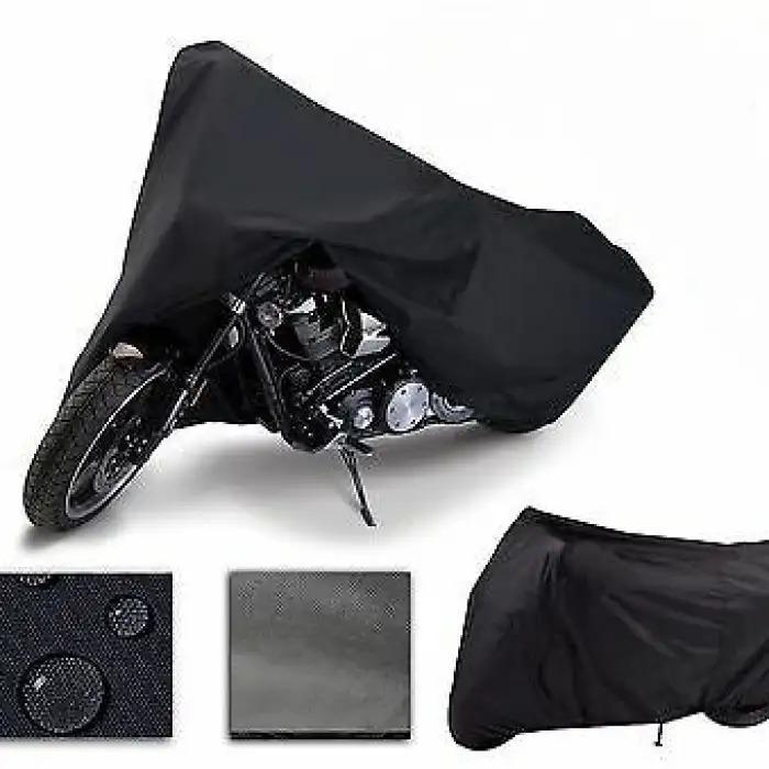 Waterproof Motorcycle Bike Cover Black Anti-UV Windproof Rain Dust Protection | 70CC Bike Cover Pakistan | RN Girls Products