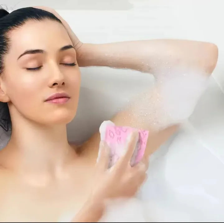 Soft Silicone Body Scrubber Bath Sponge | Gentle Exfoliating Body Brush | Dead Skin Remover | Shower & Bath Massage Scrubber for Smooth Glowing Skin